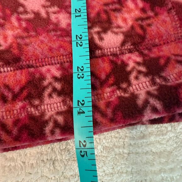 Isaac Mizrahi Live Womens Red Plaid Fleece Full Button Jacket Med Walking - Picture 11 of 13